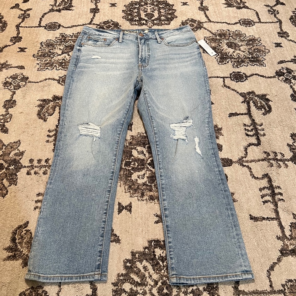 Seven7 Fashion Jeans Women's Distressed Cropped Size 10 NWT